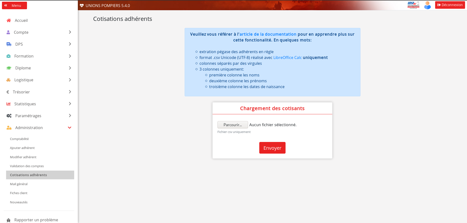 Cotisations adhérents