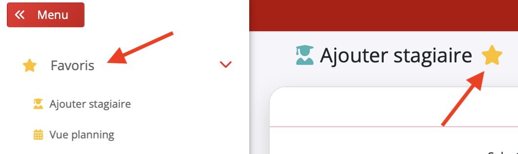 Icône étoile pour ajouter aux favoris