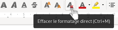 Supprimez la mise en forme